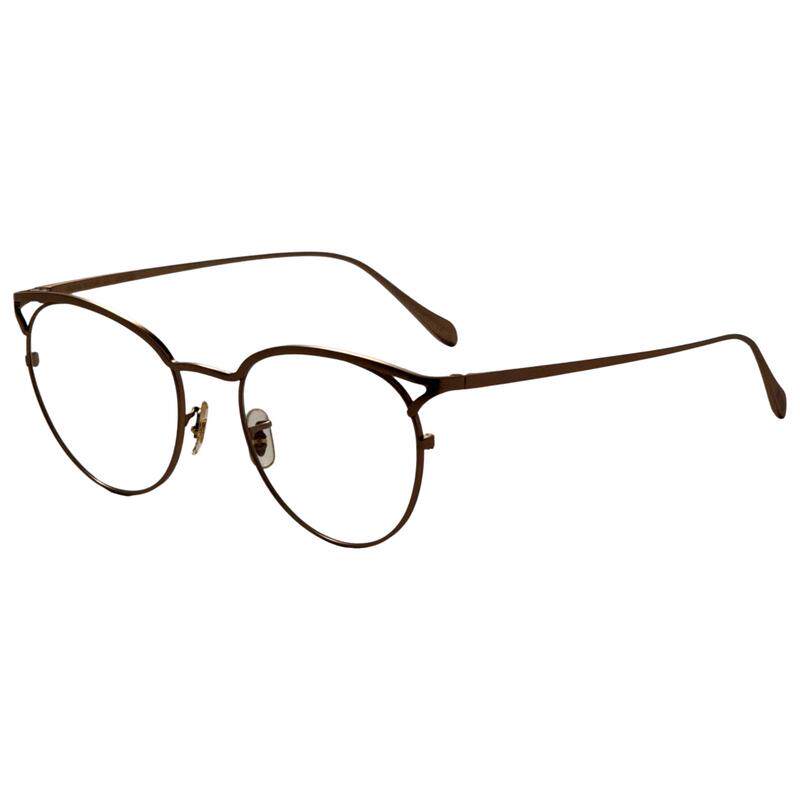 代购OLIVER PEOPLES女士眼镜架圆形金属钛材质哑光酒红日常佩戴