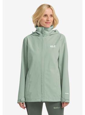 海外代购Jack wolfskin/狼爪女士冲锋衣防水防风连帽长袖徒步