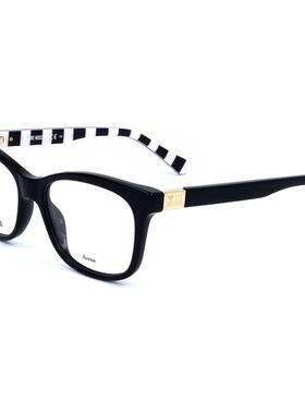 代购moschino莫斯奇诺女士眼镜框矩形黑色醋酸纤维全框日常佩戴