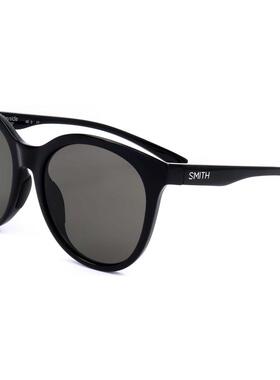 代购Smith男女太阳镜防紫外线偏光遮光抗眩光黑色圆形塑料框