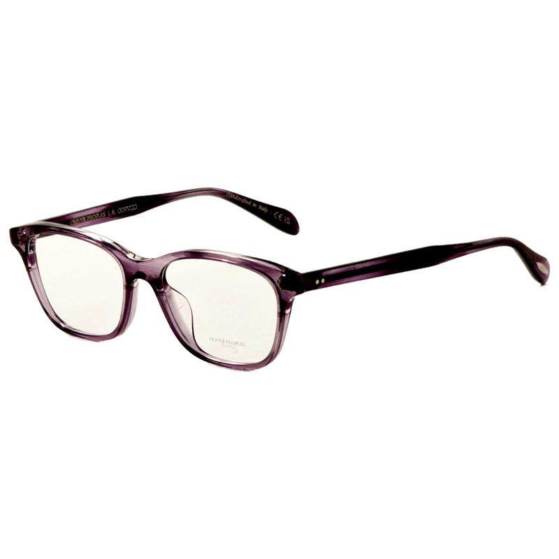 代购OLIVER PEOPLES女士眼镜架矩形紫色醋酸纤维透明镜片