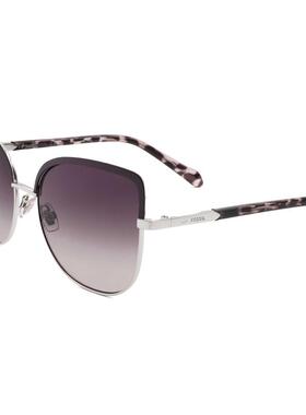 代购Fossil化石女士太阳镜防紫外线遮光清晰视野轻盈佩戴金属框