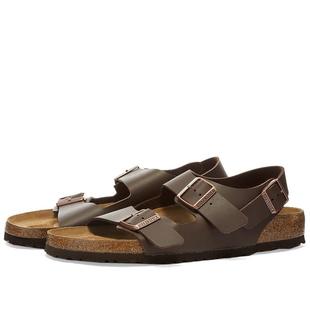 Birkenstock勃肯男鞋 Milano经典 款 正品 双扣软木底时尚 休闲拖鞋