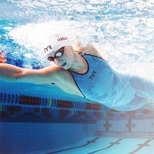 2025新款 连体游泳衣美国代购 TYR女士Venzo露背泳衣竞技比赛版 正品