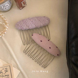 温柔插梳韩国简约发夹侧边秋冬刘海夹碎发夹子后脑勺发饰 小紫呀