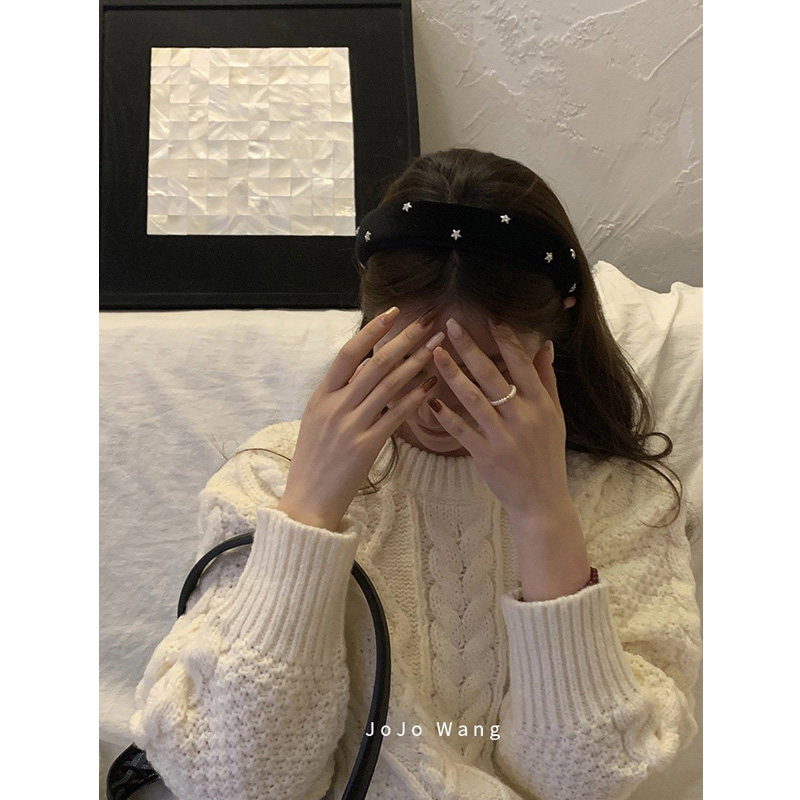 小星星~黑丝绒闪钻发箍头箍