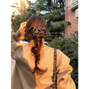 质感buff 夹子发饰 山茶花高级感头饰蝴蝶结刘海夹碎发夹简约时尚