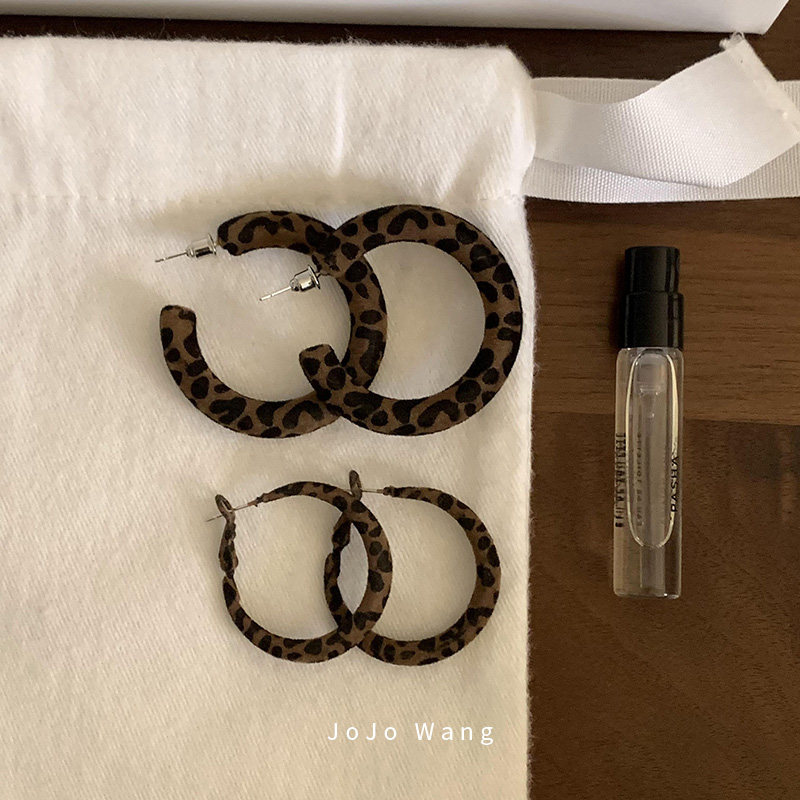 秋冬氛围~豹纹系耳环925银针防过敏小众百搭耳钉新年耳饰品耳环,饰品/流行首饰/时尚饰品新,耳钉,淘宝优惠券,粉丝福利购,淘宝优惠卷