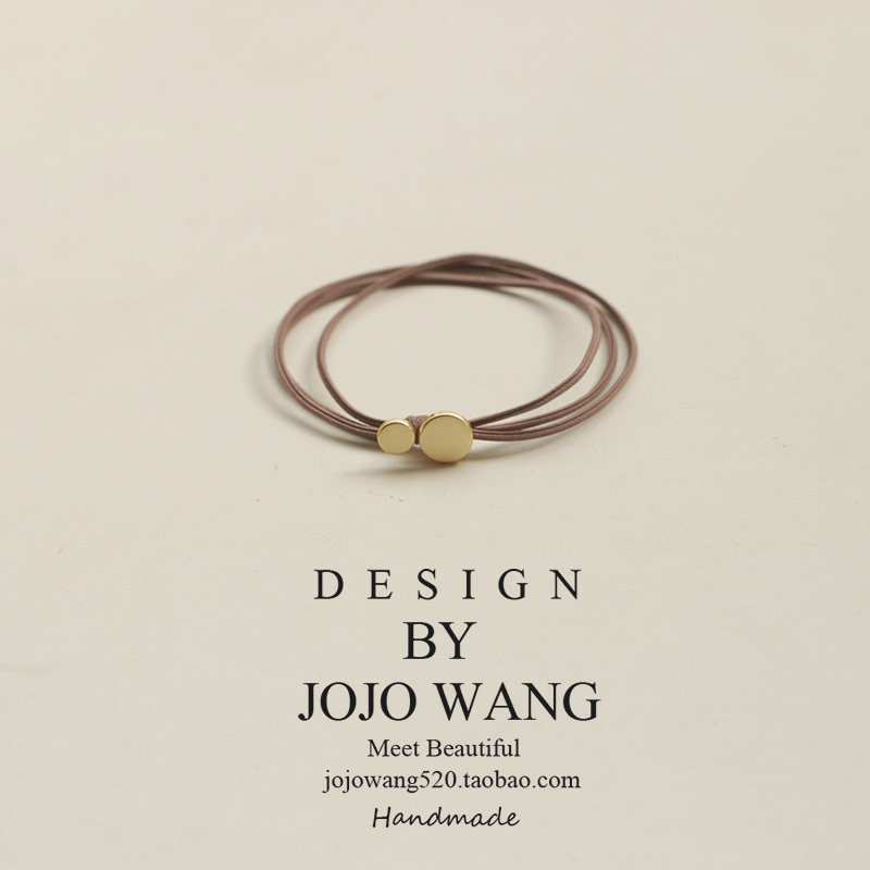 大小圆超精致的皮筋~发圈发饰头饰发绳韩国皮套日系简约金属头绳