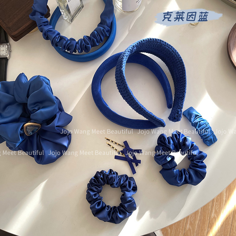 克莱因蓝好发饰显白皮边夹