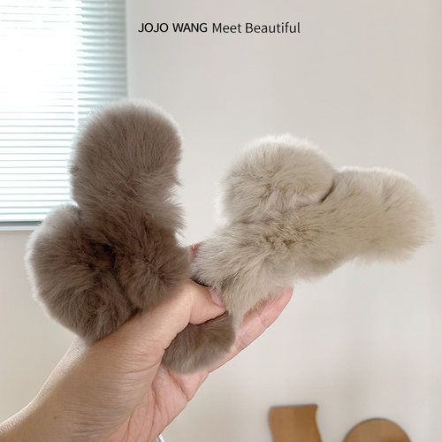 手感毛毛法式复古少女设计抓夹