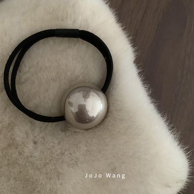 好气质！法式大珍珠发圈头饰扎头