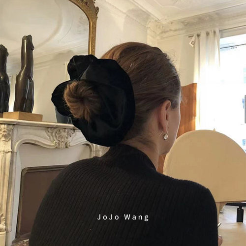 正脸看得到的大号丝绒发圈