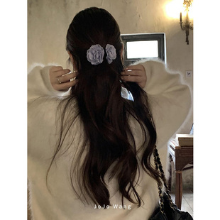 超Q又美貌~精致韩国简约小发抓抓夹手工花朵发夹发饰配饰发夹