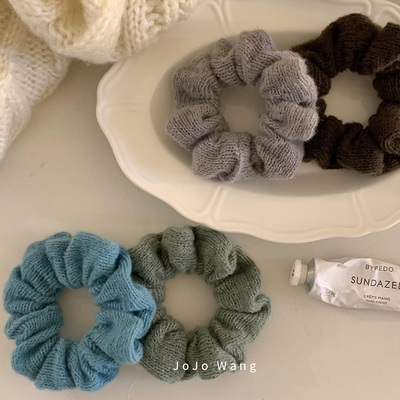 柔柔又糯糯呀~气质针织发圈女