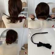 Coiled hair artifact is coming ~ hair rope female velvet bow high elastic hair head rope temperament hair ring ins headdress