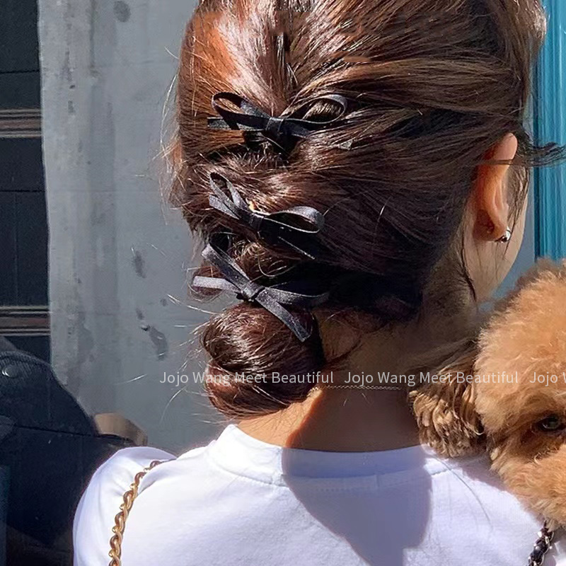 各种戴法~蝴蝶结精致发夹女