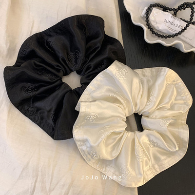 高级的山茶~缎面肠圈大肠发圈女超大扎头发饰头绳韩国头饰发绳
