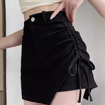 包臀裤子百搭紧身弹力休闲裤女春季薄款热裤a字短裤高腰显瘦L