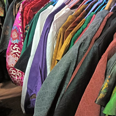 芳源真丝香云纱上衣