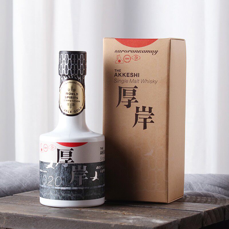 日本进口 厚岸四桶单一麦芽威士忌 丹顶鹤白瓷瓶海外限定版 200ml