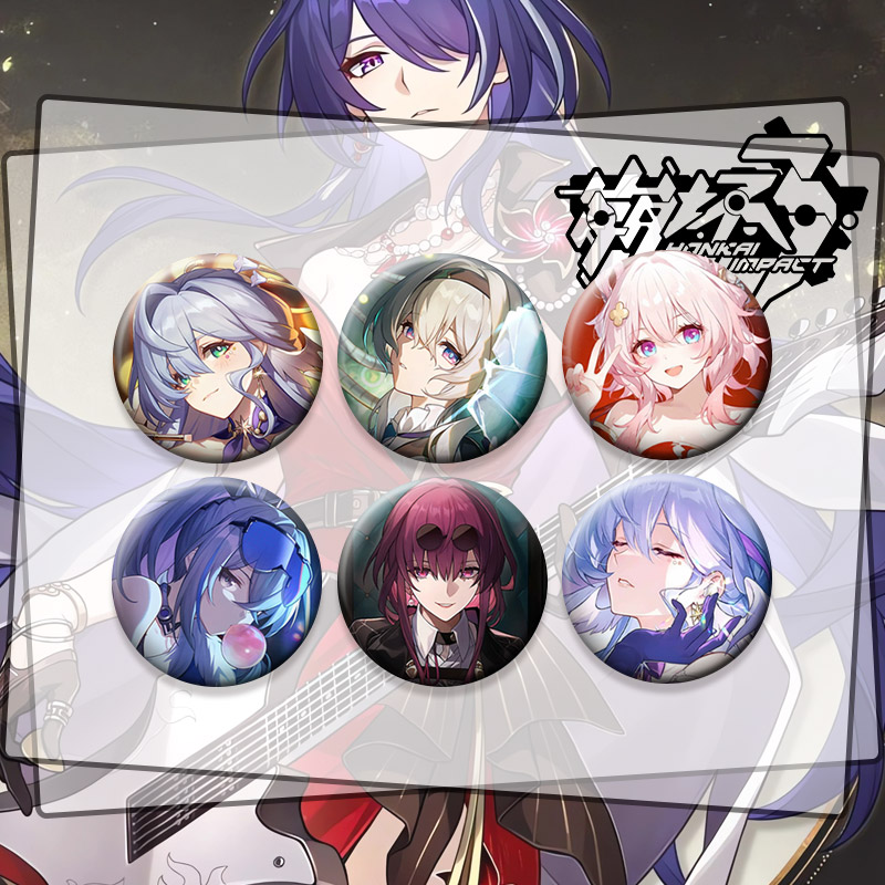 崩坏·星穹铁道主题款吧唧胡桃卡芙卡知更鸟周边二次元同人谷子