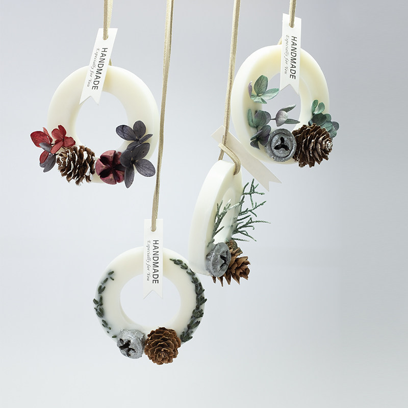 「北欧系列」永生花手工香薰蜡片衣橱熏香蜡牌香氛香砖香挂伴手礼