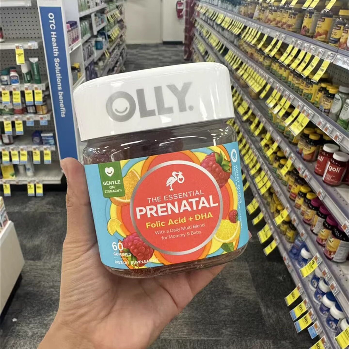 现货美国直购OLLY孕妇复合维生素水果软糖含叶酸生物素矿物质60粒