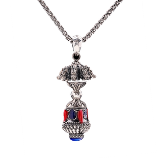 法国IDee泰银生肖龙项链男奢侈潮牌 本命年个性潮流925纯银饰品