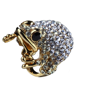 法国IDee金蟾蜍戒指女夸张潮流食指戒饰品轻奢小众设计潮牌