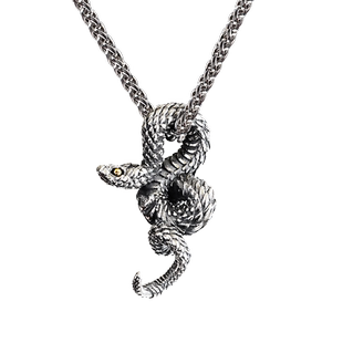法国IDee缠蛇泰银项链男纯银吊坠轻奢小众设计潮流奢侈本命年饰品