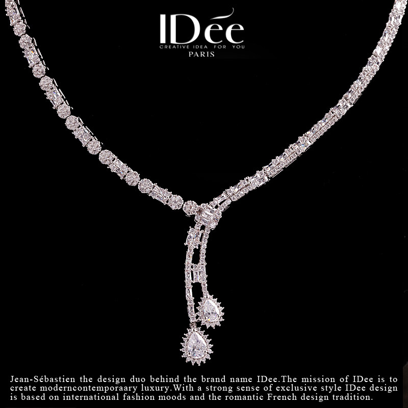 法国IDee倾慕 项链女潮时尚宴会婚礼吊坠饰品配饰新款轻奢ins饰品