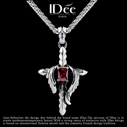 法国IDee轻奢复古十字架项链