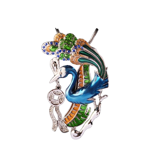 法国IDee 孔雀法郎项链女 时尚个性轻奢小众设计潮流春夏款饰品