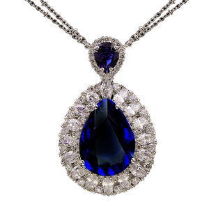 法国IDee长款项链女毛衣链银色百搭轻奢小众设计感宝石配饰品