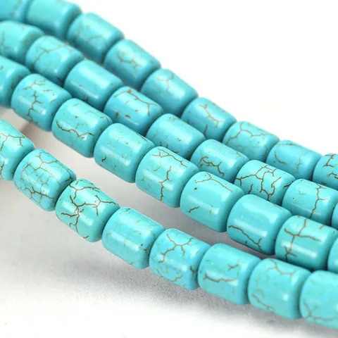 串珠DIY散珠蓝松石桶珠蓝松石配件散珠饰品苹果珠