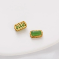 Золотой, стеклянный, медный, прямоугольный, 7x, 13mm, 1mm