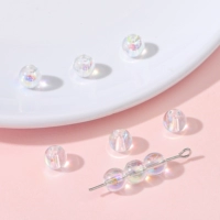 Глянцевое стеклянное украшение-шарик, 6mm, 6mm, 1mm, 20 шт