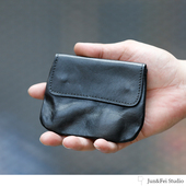 xmyb水洗做旧青年复古简约小零钱包 大容量头层牛皮做旧男士 卡包