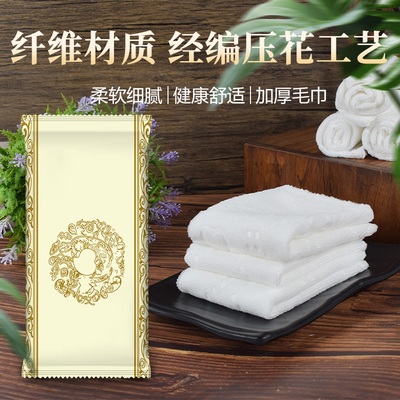 纯棉餐饮饭店通用湿巾定制logo