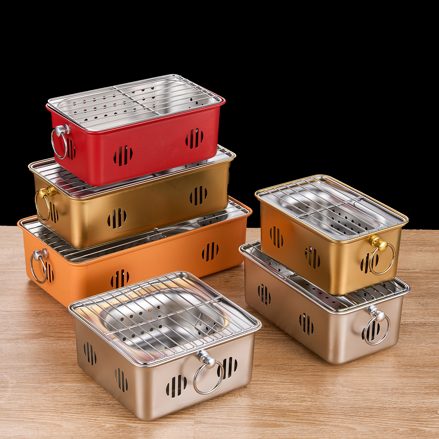 不锈钢木炭自助羊肉烤串烧烤炉套装长方形碳烤加热保温烤肉店餐炉,厨房/烹饪用具,烧烤炉,淘宝优惠券,粉丝福利购,淘宝优惠卷