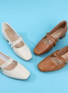 意尔康2025新款女鞋浅口单鞋真皮低跟软底软面舒适5551AA11507Y