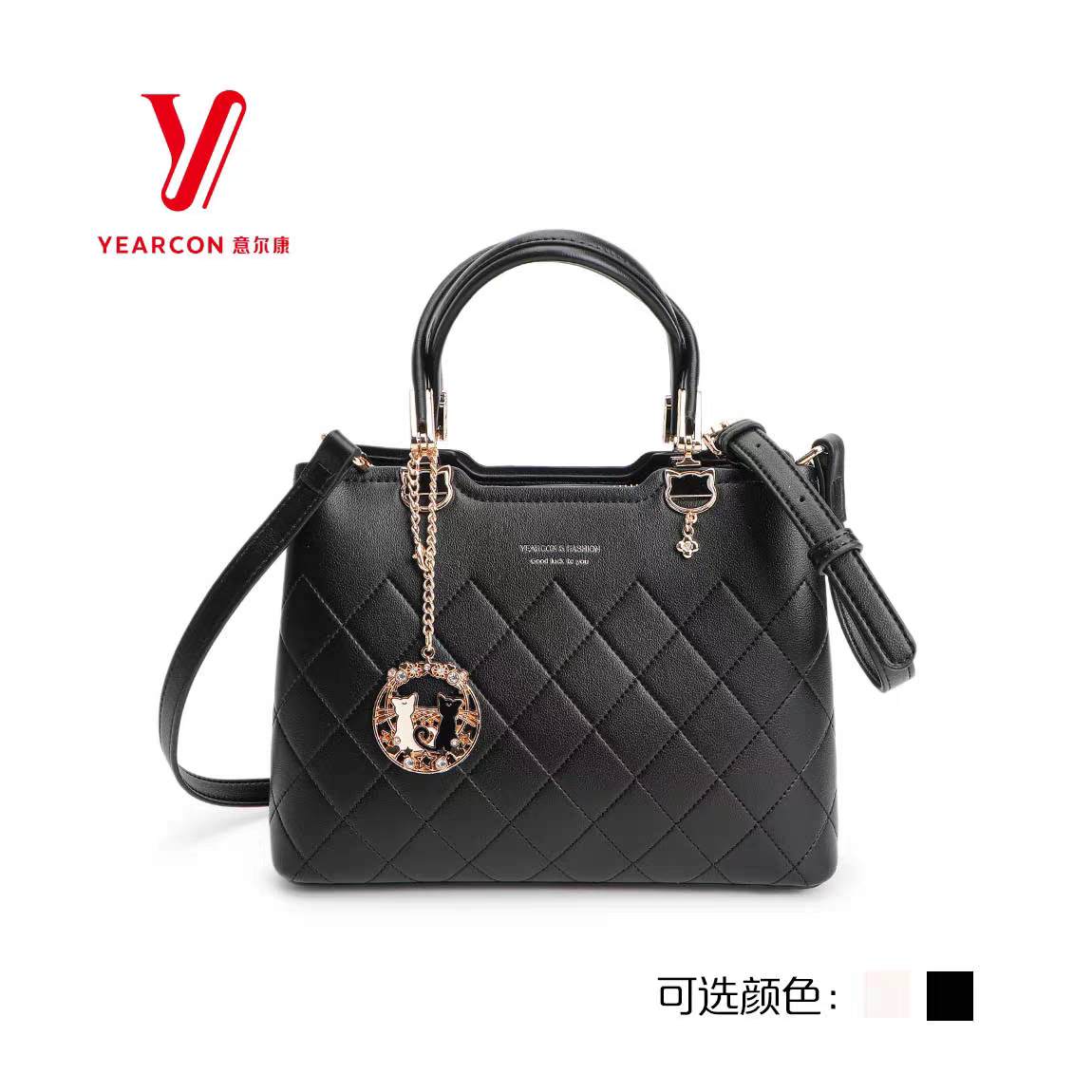 意尔康2024春季新款女包时尚潮流百搭通勤单肩斜挎手提包s1y25015