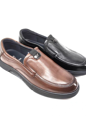 意尔康男鞋2025新款秋季休闲鞋男百搭厚底皮鞋舒适5511AE58302A