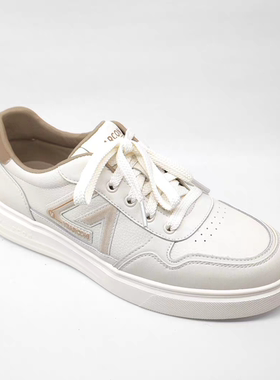 意尔康2025新款男鞋时尚潮流真皮轻便舒适休闲板鞋男5522AE58439A