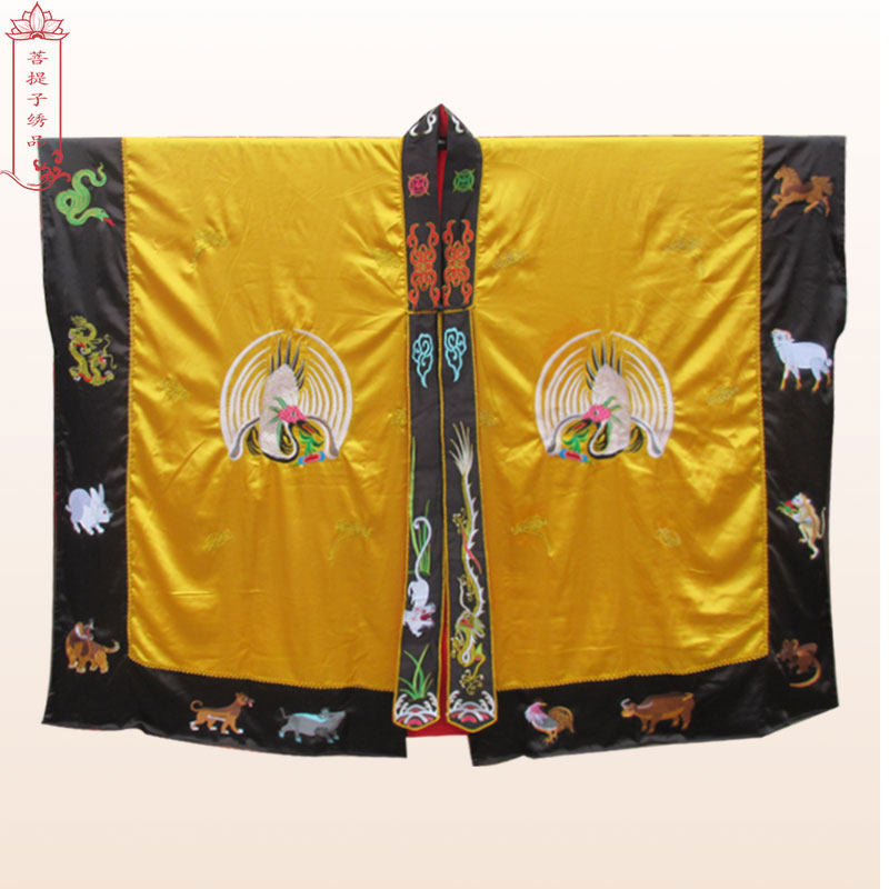 菩提子男女通用12生肖刺绣道袍