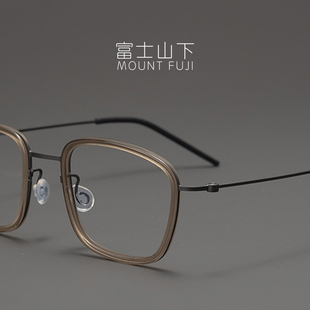 设计师款 超轻纯钛眼镜架近视可配商务复古方框潮 7.9克眼镜框男款