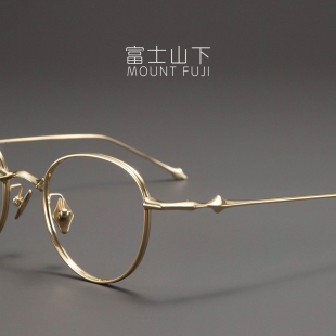 气质高端圆框 日本超轻纯钛眼镜架近视男士 李东旭同款 眼镜框男款