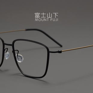 8.6克眼镜框男款 气质简约商务方框潮 超轻纯钛眼镜架近视可配男士