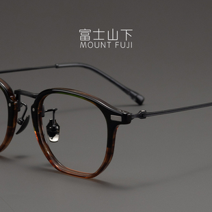 设计师款 眼镜框男款超轻纯钛眼镜架近视可配男士气质商务高级感